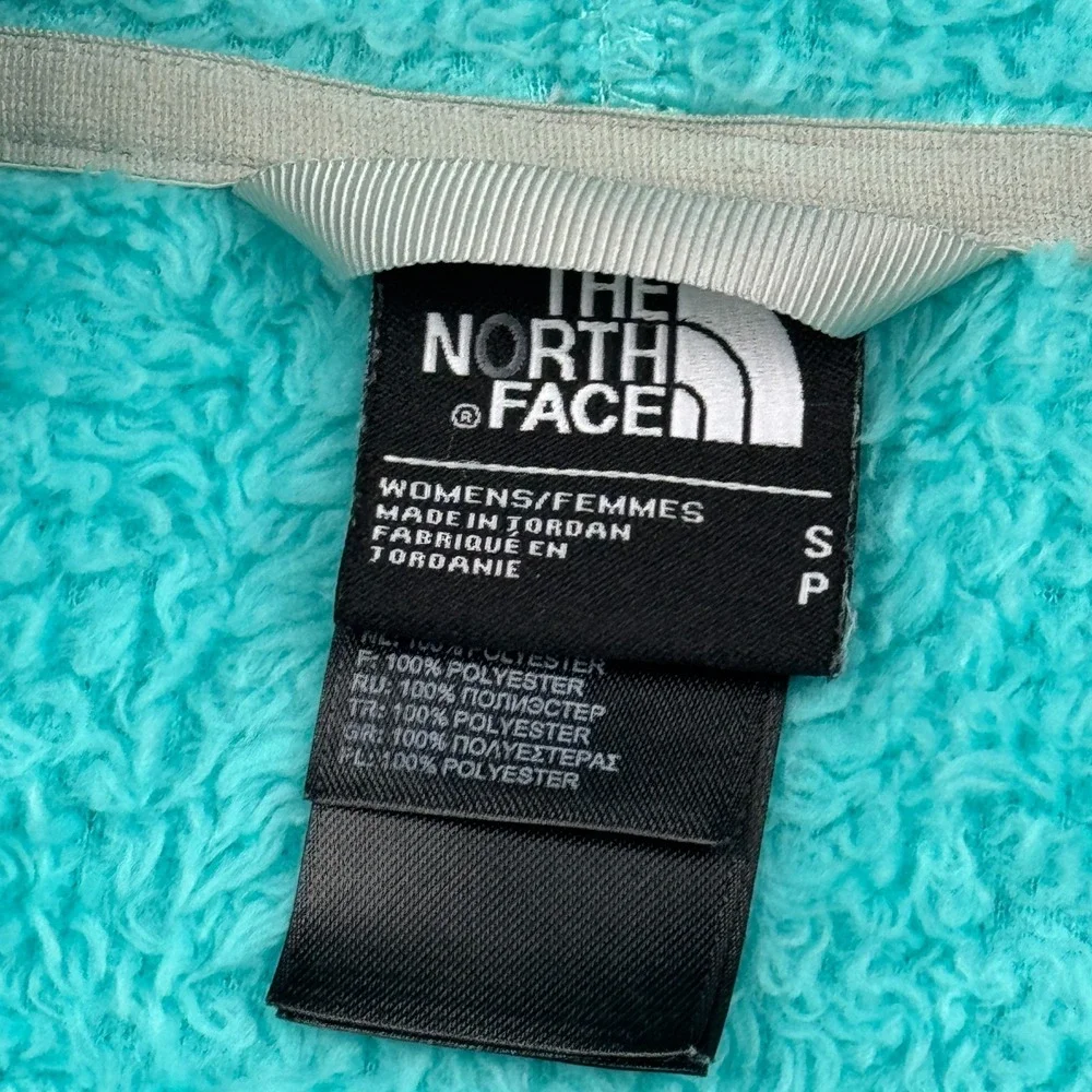 The North Face Jacket Womens Small Blue Small Teddy Fleece Full Zip Hood Pockets
